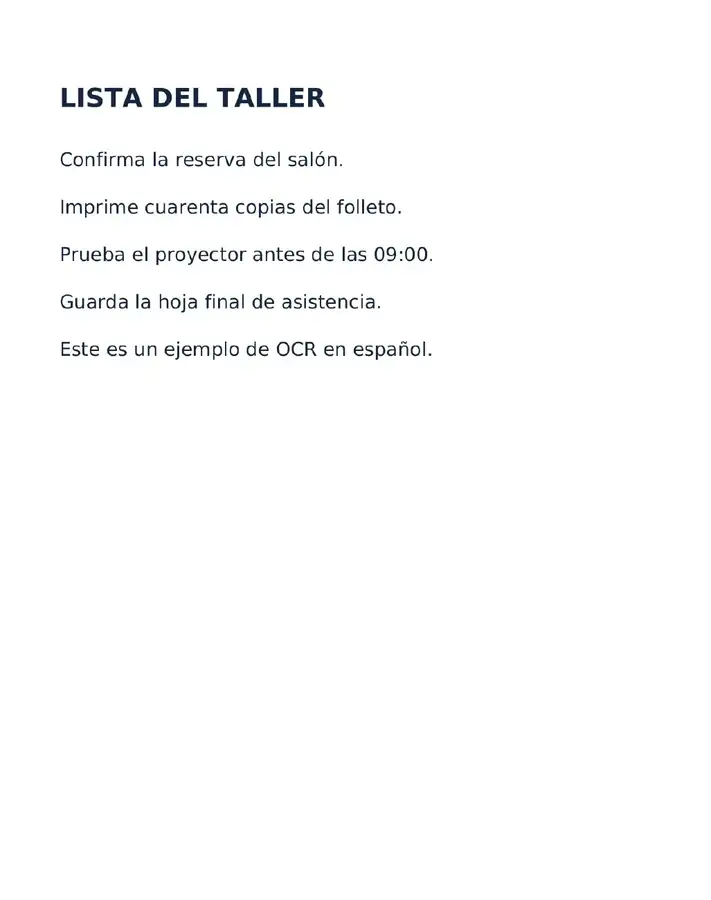 Lista original basada en una imagen antes de aplicar OCR, sin capa de texto seleccionable.